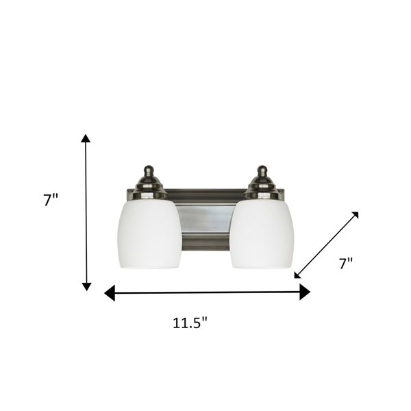 Whitfield Lighting Shantal 2-Light Steel Transitional Vanity Light