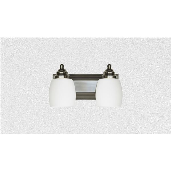 Whitfield Lighting Shantal 2-Light Steel Transitional Vanity Light