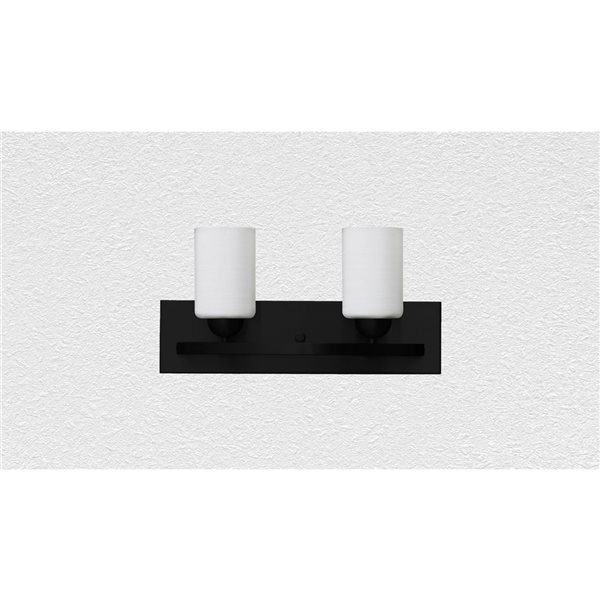 Whitfield Lighting Damara 2-Light Black Transitional Vanity Light