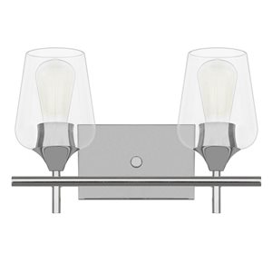 Whitfield Lighting Fauna 2-Light Chrome Transitional Vanity Light