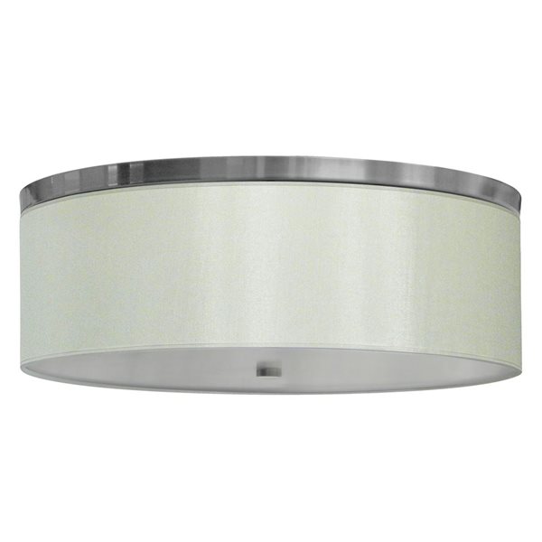 Whitfield Lighting Energy Star 6-In Stainless Steel Transitional LED Flush Mount Light