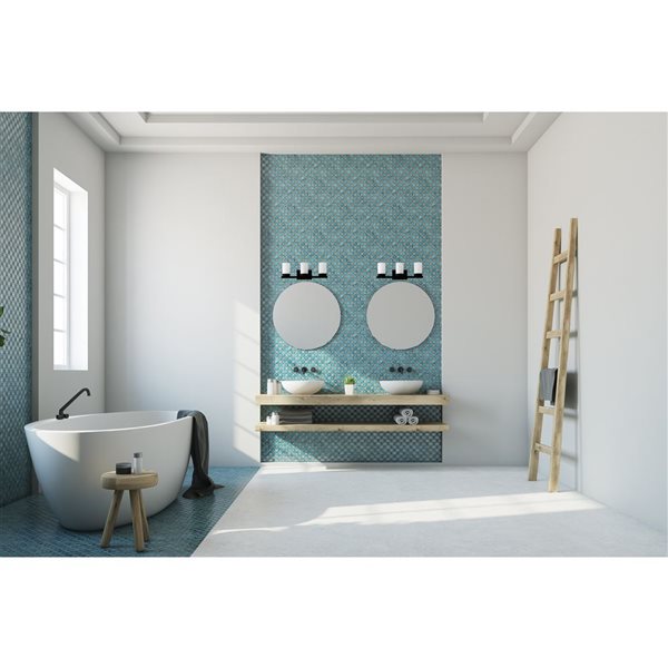 Whitfield Lighting Harvey 3-Light Black Transitional Vanity Light