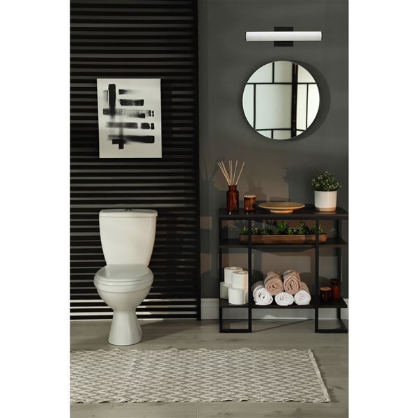 Whitfield Lighting Stein 1-Light Black Modern/contemporary Vanity Light