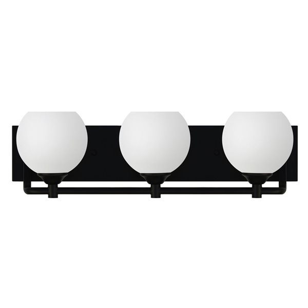 Whitfield Lighting Armella 2-Light Black Transitional Vanity Light