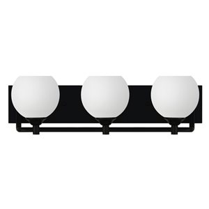 Whitfield Lighting Armella 2-Light Black Transitional Vanity Light