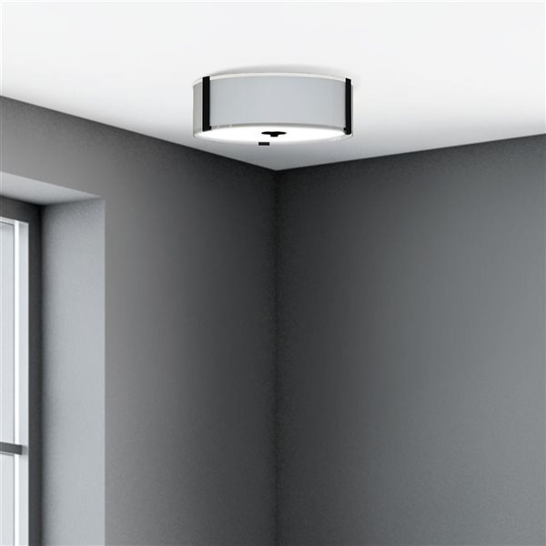 Whitfield Lighting Catherine 4.72-In Black Modern LED Flush Mount Light