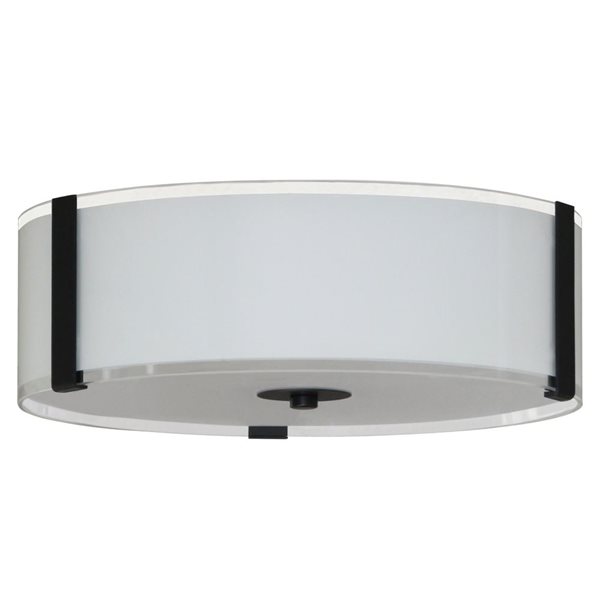 Plafonnier à DEL noir moderne Catherine 4,72 po par Whitfield Lighting