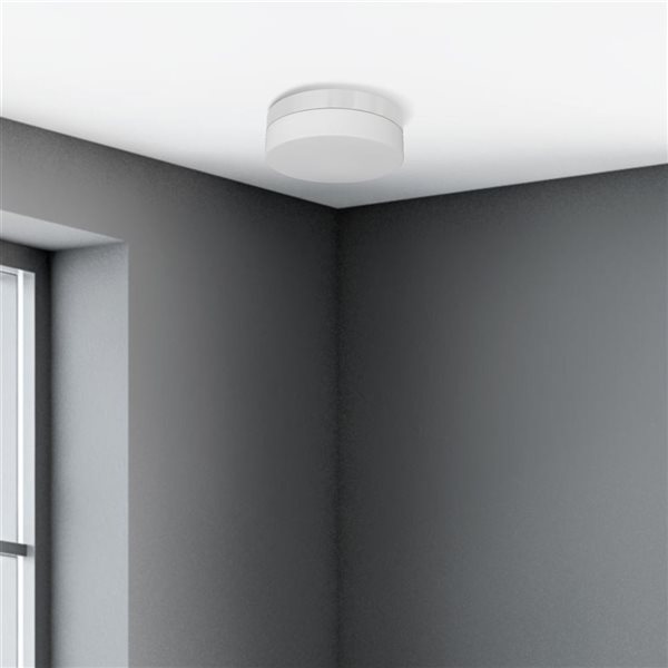 Plafonnier contemporain à DEL Félix 3,8 po blanc de Whitfield Lighting