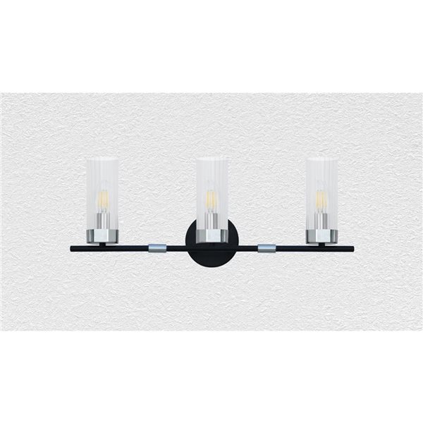 Whitfield Lighting Tess 3-Light Chrome Modern/contemporary Vanity Light