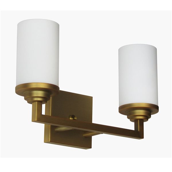 Whitfield Lighting Armella 2-Light Gold Transitional Vanity Light