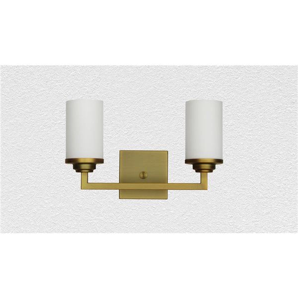 Whitfield Lighting Armella 2-Light Gold Transitional Vanity Light