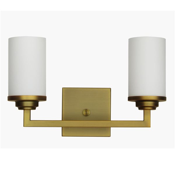 Whitfield Lighting Armella 2-Light Gold Transitional Vanity Light