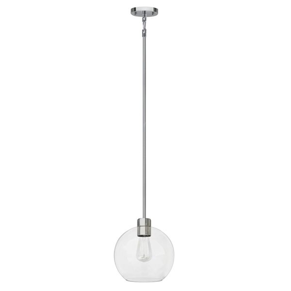 Whitfield Lighting Stuart Chrome Modern/Contemporary Clear Glass Cone LED Mini Pendant Light