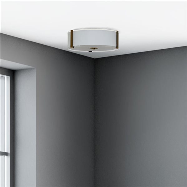 Whitfield Lighting Catherine 4.72-In Natural Gold Modern LED Flush Mount Light