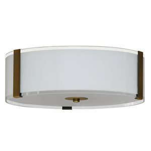 Whitfield Lighting Catherine 4.72-In Natural Gold Modern LED Flush Mount Light