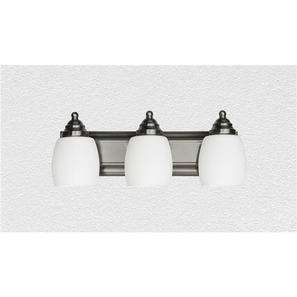 Whitfield Lighting Shantal 3-Light Steel Transitional Vanity Light