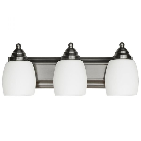 Whitfield Lighting Shantal 3-Light Steel Transitional Vanity Light