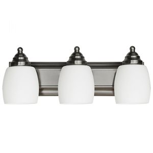 Whitfield Lighting Shantal 3-Light Steel Transitional Vanity Light