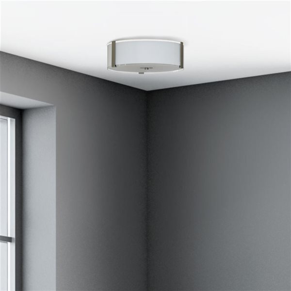 Plafonnier à DEL moderne Catherine 4,72 po en acier inxydable par Whitfield Lighting