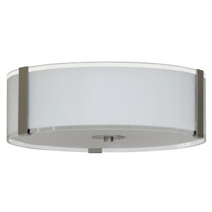 Plafonnier à DEL moderne Catherine 4,72 po en acier inxydable par Whitfield Lighting