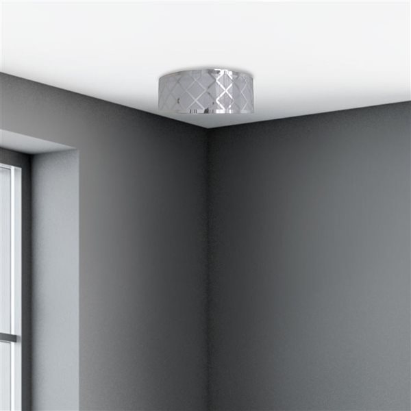 Whitfield Lighting Dana 5-In Chrome Contemporary LED Flush Mount Light