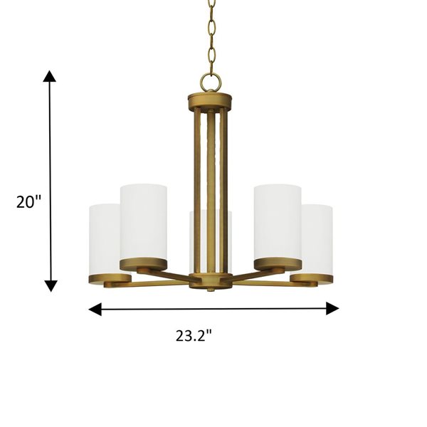 Whitfield Lighting Armella 5-light Natural Gold Modern Chandelier