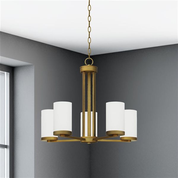 Whitfield Lighting Armella 5-light Natural Gold Modern Chandelier