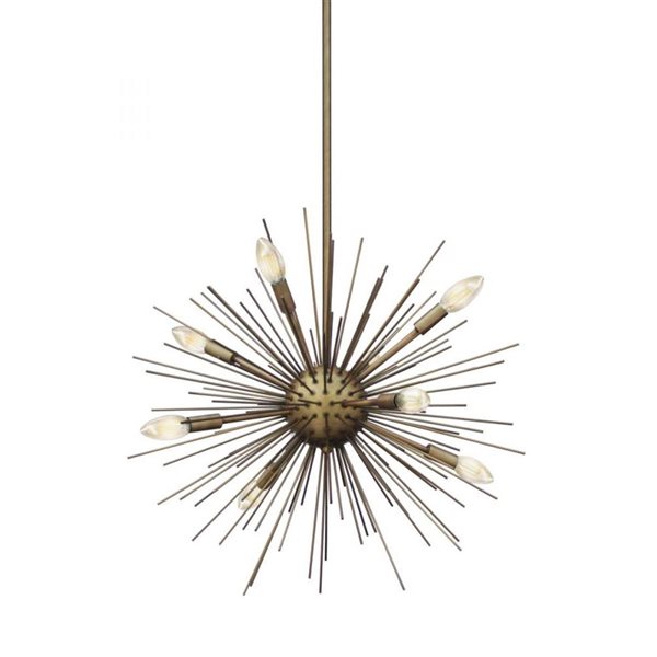 Whitfield Lighting Jennifer 8-light Natural Gold Modern Chandelier