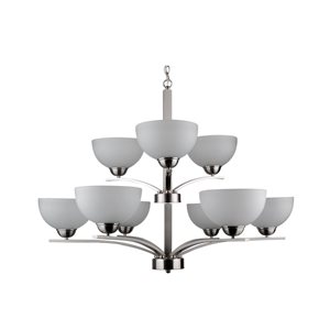 Whitfield Lighting Mickayla 6-light Stainless Steel Modern Chandelier