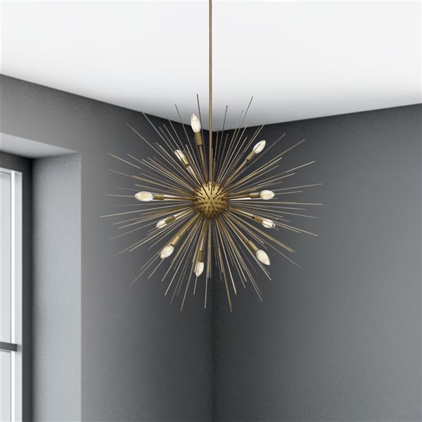 Whitfield Lighting Jennifer 10-light Natural Gold Modern Chandelier