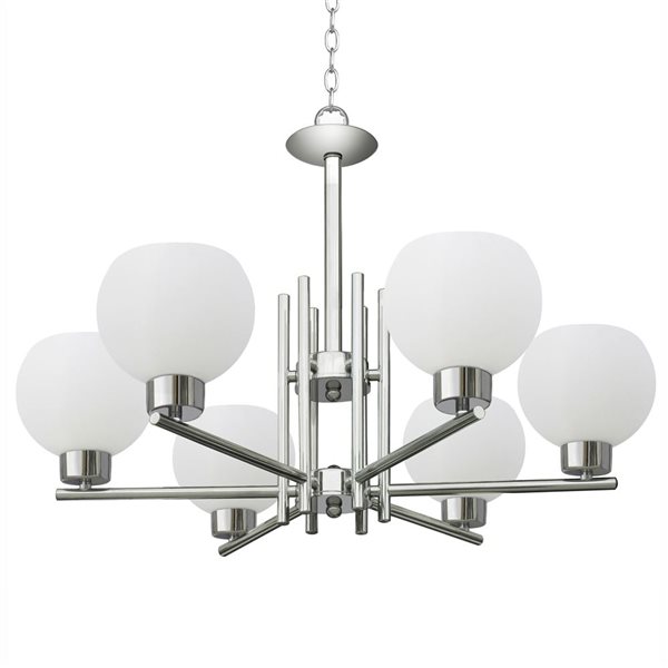 Whitfield Lighting Isla 6-light Chrome Modern Chandelier