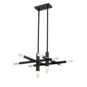 Whitfield Lighting Serena 10-light Matte Black Modern Chandelier