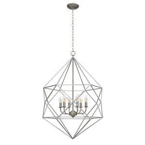 Whitfield Lighting Lana 6-light Silver/Stainless Steel Industrial Chandelier