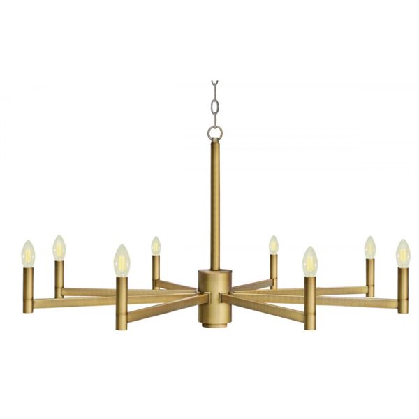 Whitfield Lighting Gwenith 8-light Natural Gold Transitional Chandelier