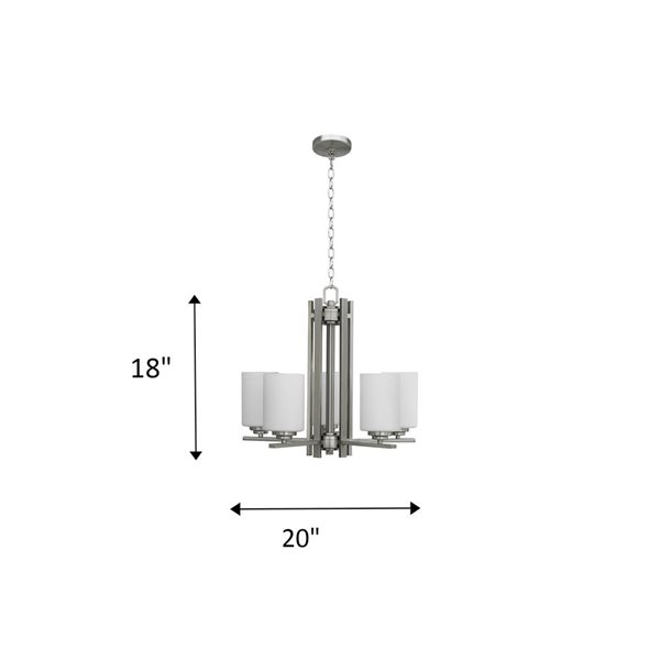 Whitfield Lighting Mitzy 5-light Stainless Steel Modern Chandelier