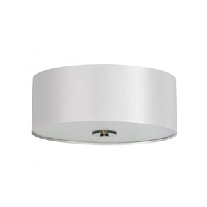 Whitfield Lighting Modena 5-in Stainless Steel Transitional LED Flush Mount Light