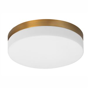 Whitfield Lighting Felix 3.8-In Natural Gold Contemporary/Modern LED Flush Mount Light