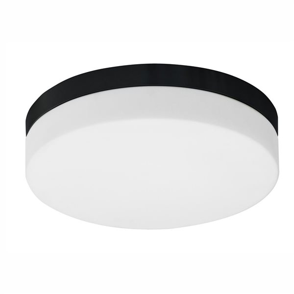 Whitfield Lighting Felix 3.8-In Black Contemporary/Modern LED Flush Mount Light