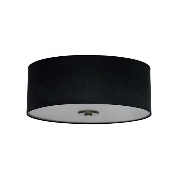 Whitfield Lighting Modena 5-in Black Transitional LED Flush Mount Light