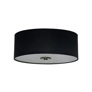 Whitfield Lighting Modena 5-in Black Transitional LED Flush Mount Light