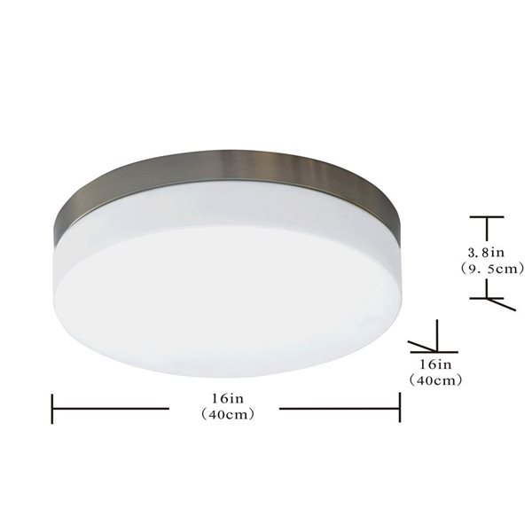 Whitfield Lighting Felix 3.8-In Stainless Steel Contemporary/Modern LED Flush Mount Light