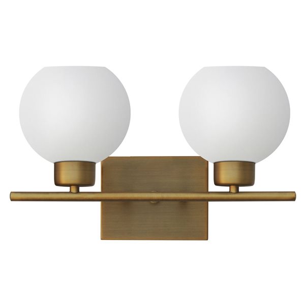 Whitfield Lighting Stuart 2-Light Gold Modern Vanity Light