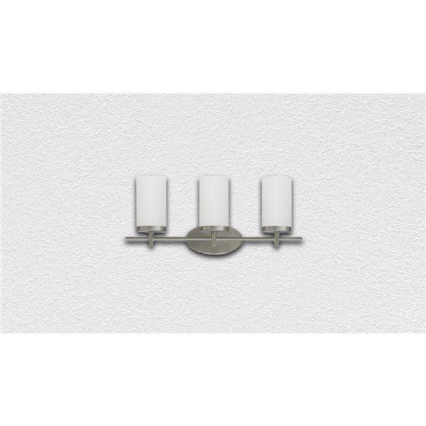 Whitfield Lighting Steel 3-Light Steel Modern/Contemporary Vanity Light