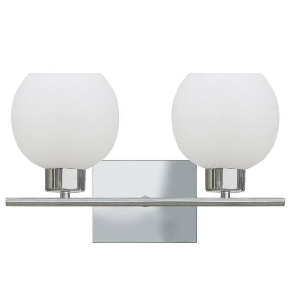 Whitfield Lighting Stuart 2-Light Chrome Modern/Contemporary Vanity Light