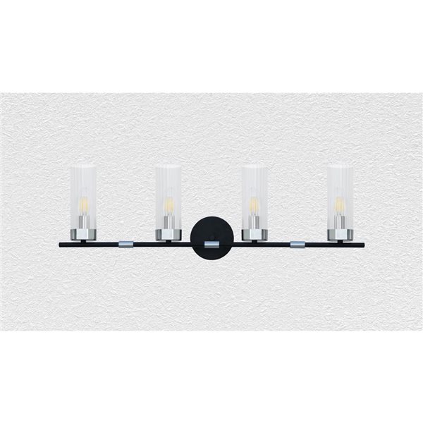 Whitfield Lighting Terry 4-Light Chrome Modern/Contemporary Vanity Light