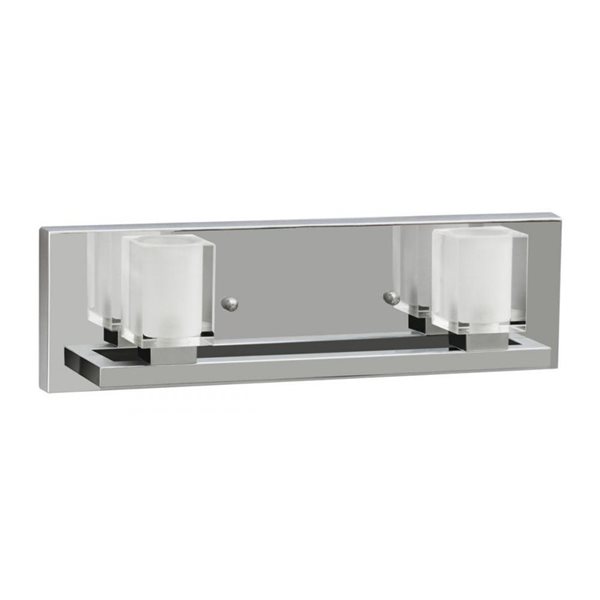 Whitfield Lighting Coralynne 2-Light Chrome Modern/Contemporary Vanity Light