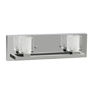 Whitfield Lighting Coralynne 2-Light Chrome Modern/Contemporary Vanity Light