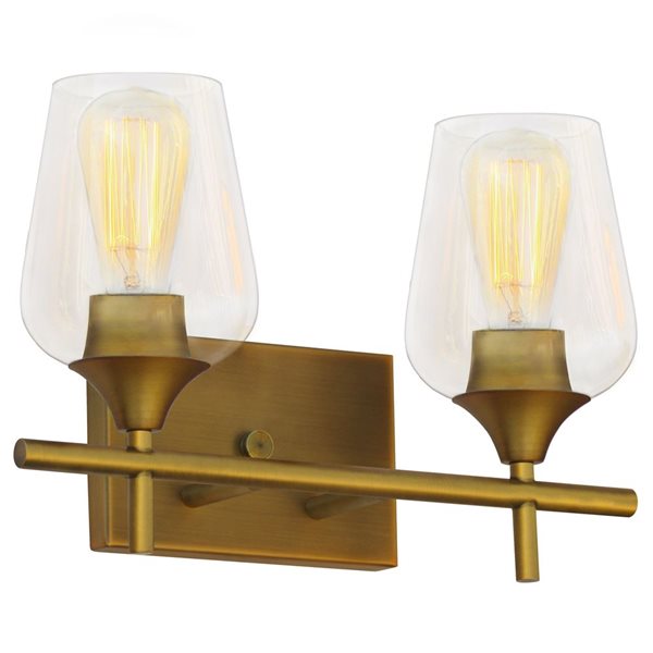 Whitfield Lighting Fauna 2-Light Gold Transitional Vanity Light