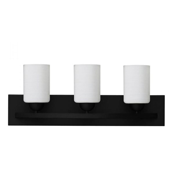 Whitfield Lighting Damara 3-Light Black Transitional Vanity Light