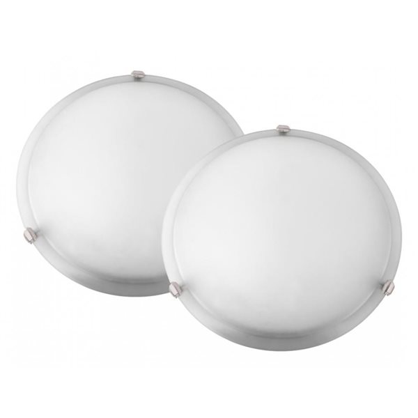 Whitfield Lighting 6-pack 5-in Stainless Steel Transitional LED Flush Mount Light